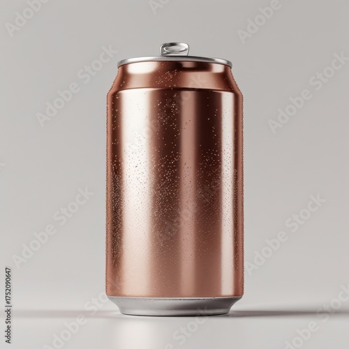 
3D render of soda can mockup, metallic texture, isolated on white background, realistic lighting
