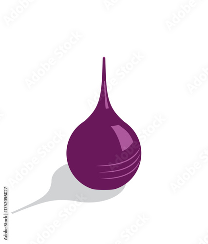 Enema. Medical instruments. Violet enema. Medical instrument with shade. Isolated on white background.