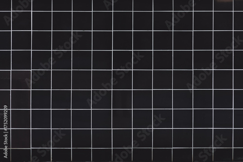 Black tile texture with white seams