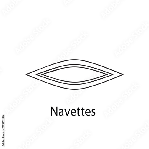 "Navettes
Boat-shaped biscuits flavored with orange blossom, traditional in Marseille"