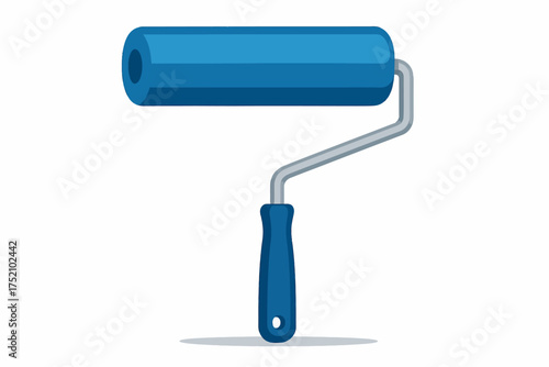 Painter's Essential Tool: A close-up shot of a clean and unused paint roller, ready to bring color to any project.