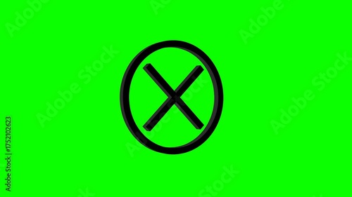 3D Minimal Black X Logo | Continuous Loop Rotation Animation