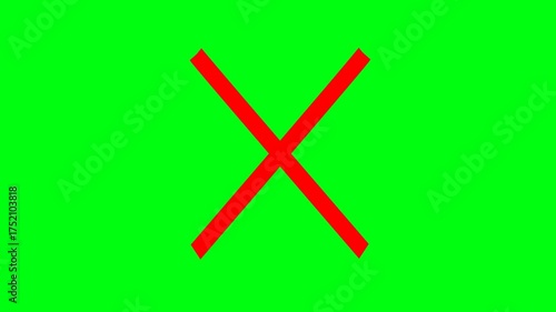 3D Rotating X Mark Logo | Black Metallic Icon Loop Animation