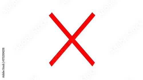 3D Rotating X Mark Logo | Black Metallic Icon Loop Animation