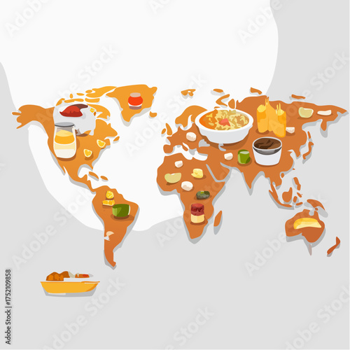 Culinary World Map A Delicious Journey Through Global Cuisine and Food Destinations