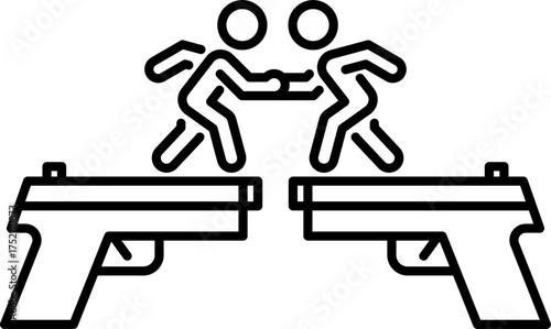 stop war clip art icon symbol, ceasefire sign, peace symbol, pacifism concept, armistice day, peace treaty, isolated line vector illustration