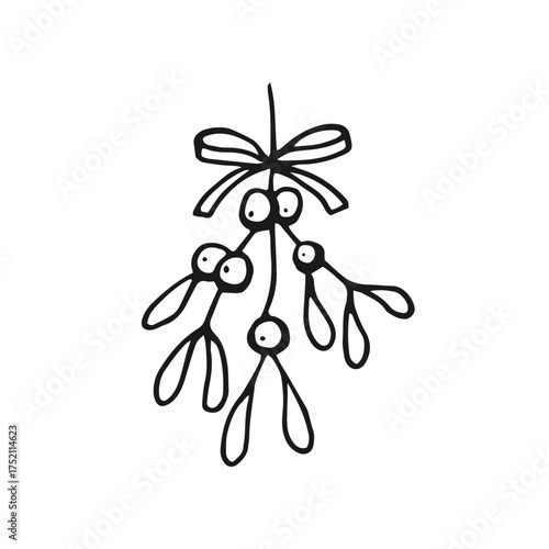 Christmas elements. Hand drawn vector illustration.