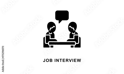 Job Interview Icon Isolated On White Background