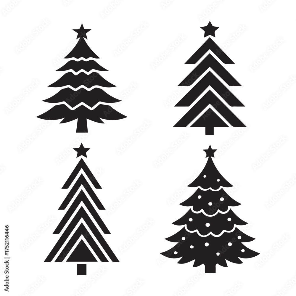 Fototapeta premium Laser Cut Christmas Tree SVG