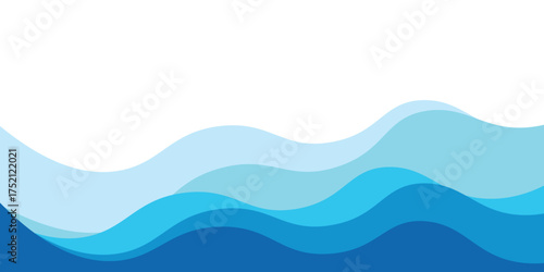 Sea waves layered vector background illustration and sea beach. background modern design eps10