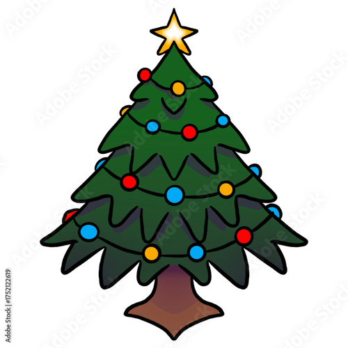 christmas tree vector illustration