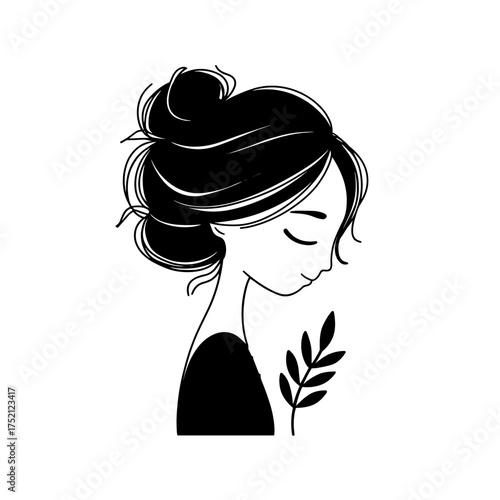 Environmentalist. Environmentalist simple black and white line art vector logo