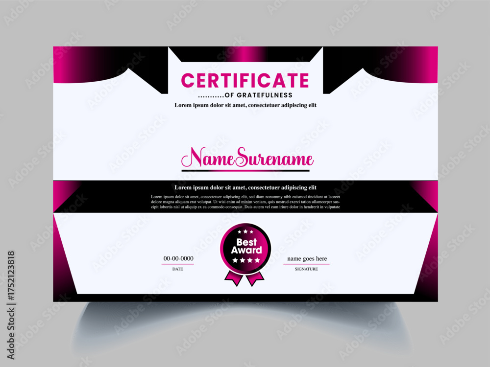Fototapeta premium unique certificate designs template