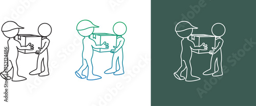 Package Delivery Exchange Icon Set