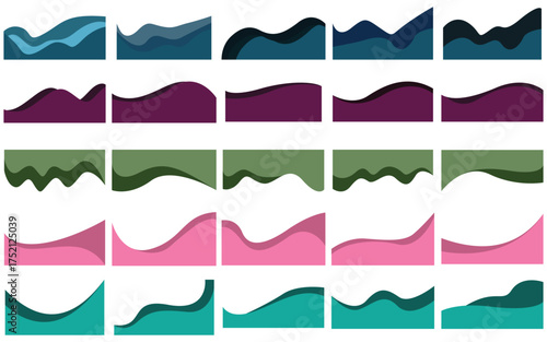  Abstract Geometric and Fluid Divider Shapes – Modern Page Frame, Header, and Footer Vector Collection