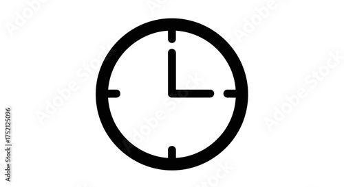 Vector art of clock icon showing the time for web design