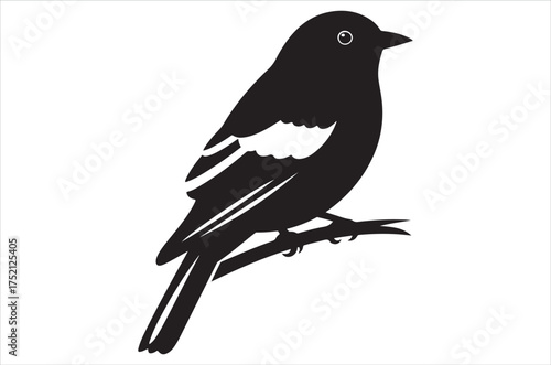 Myna bird silhouette bundle  vector, illustration, design, icon, retro on white background.