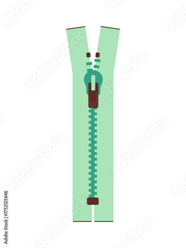 Zipper. Color vector illustration on a white background.
