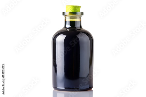 High Quality Studio Shot Black Bottle Mockup for Liquor and Beverage on Png transparent Background