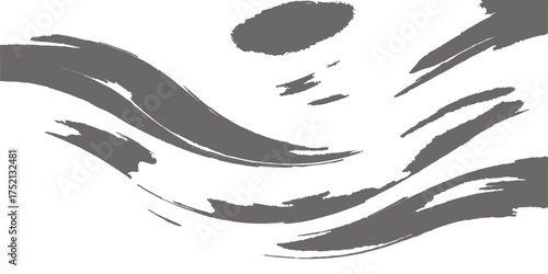 Hand drawn vector sketch illustration of a set of bird and fish animal nature patterns with black silhouettes for art design icon symbol and drawing