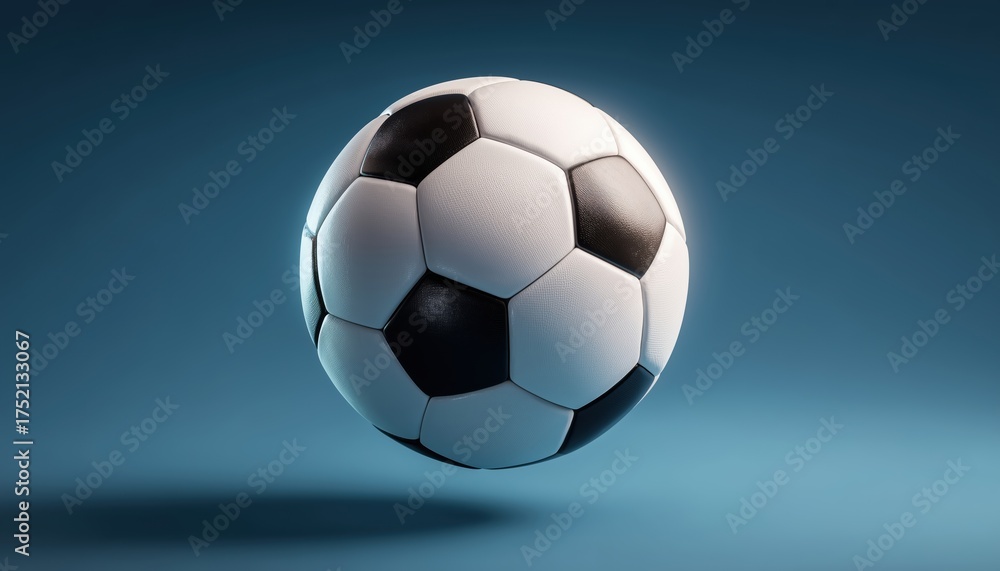 Naklejka premium Dynamic Movement Of A Soccer Ball: An Action-Packed Display Of Speed And Agility On The Field.