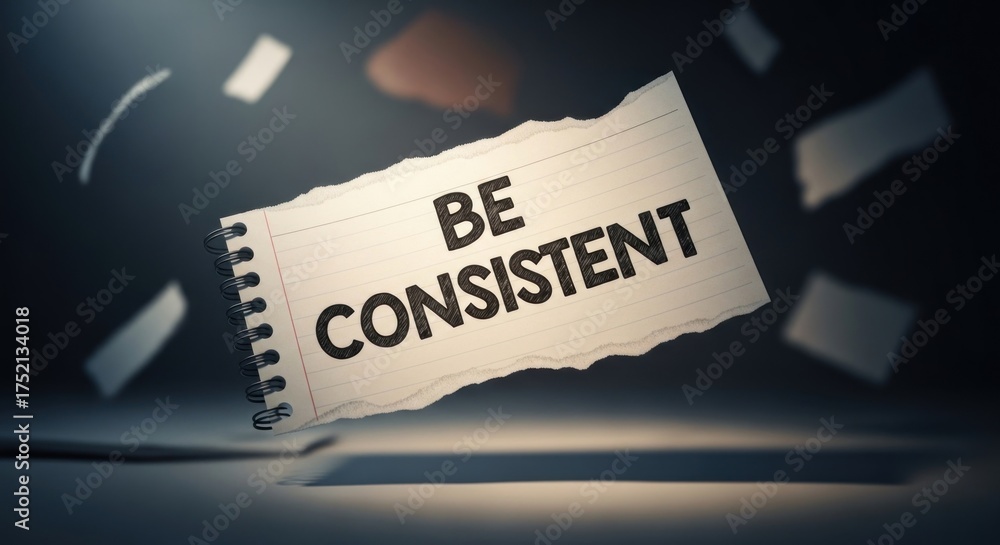 Naklejka premium Be Consistent