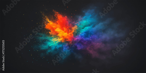 Colourful abstract space background with stars and nebula