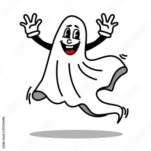 Illustration of a cute ghost