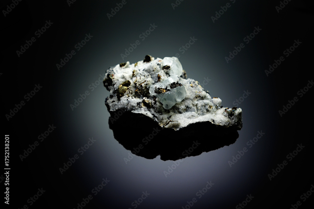 Fototapeta premium Geological rock with crystals