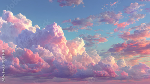 Pink clouds illuminated the sky