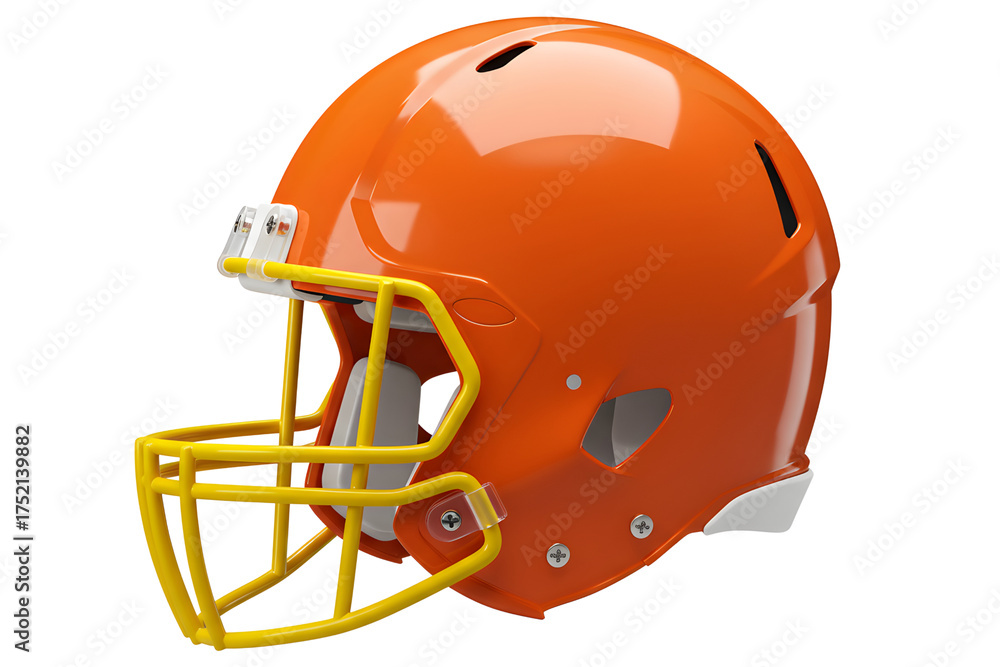 Fototapeta premium American football helmet isolated on white and transparent background