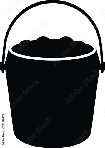 A high-resolution black silhouette of a cauldron, perfect for Halloween-themed illustrations, symbolizing magic, witches, and spooky celebrations, evoking mystery and enchantment for holiday designs