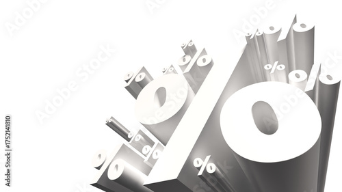 White Percent Symbols Presentation Layout Transparent background