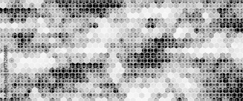 Vector seamless geometric pattern. Modern mosaic hexagon grid texture. EPS 10