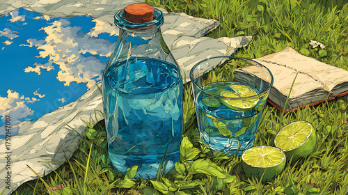 Beautiful camping grassland