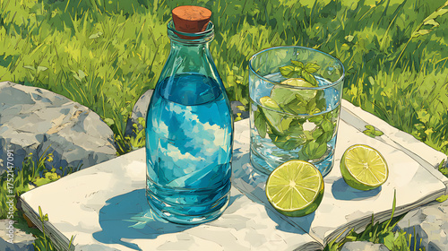 Beautiful camping grassland