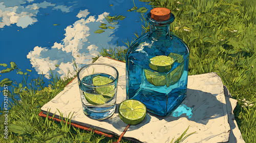 Beautiful camping grassland