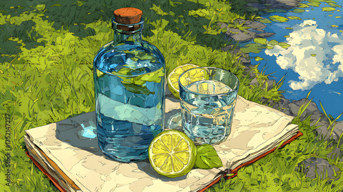 Beautiful camping grassland