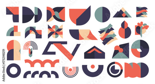 Abstract Geometric Shapes Pattern Collection for Graphic Design