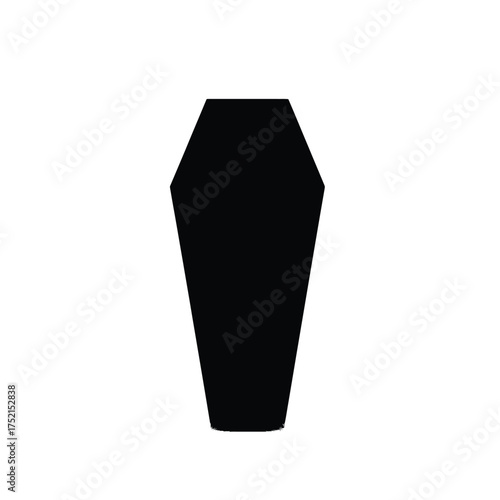 Black coffin silhouette icon