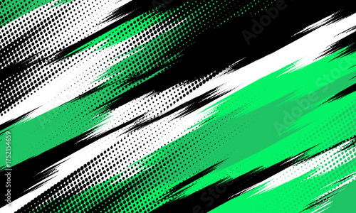 Dynamic sports themed background with geometric shapes and vibrant green. High quality sport background with trendy style, perfect for sports events, poster, banner