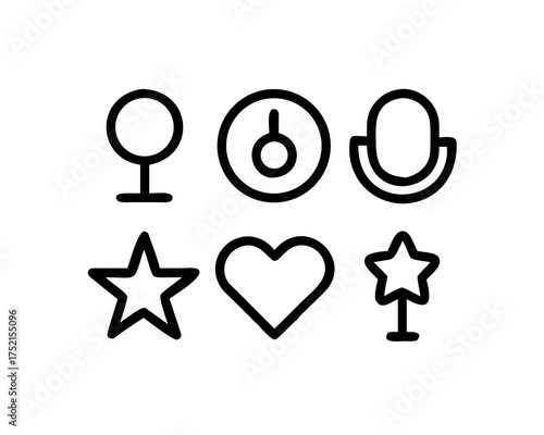 Set of social media icons for design use