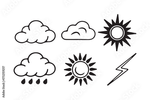  weather vector icons .