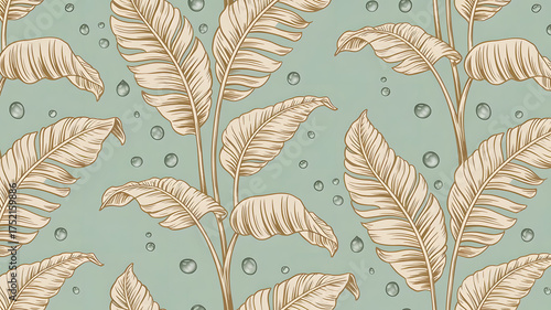 seamless pattern with leaves