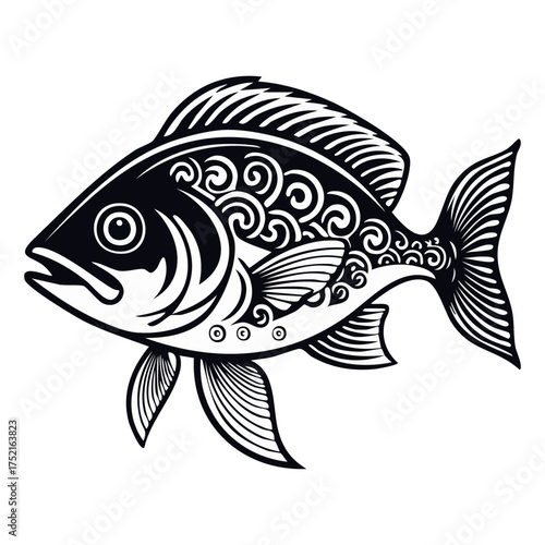 vector illustration of a fish