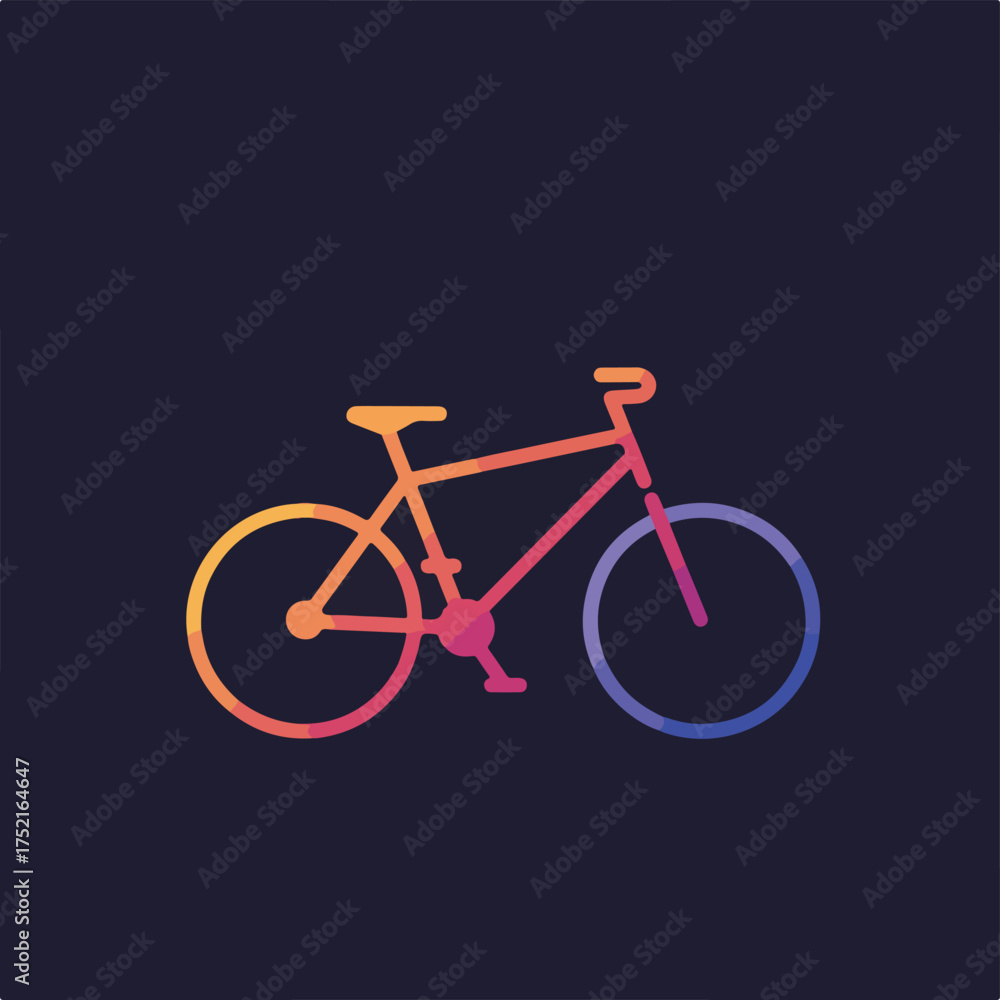 Fototapeta premium Minimalist Bicycle Logo Design for Modern Cycling Brands