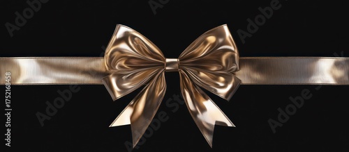 Wallpaper Mural Golden Bow on a Black Background Torontodigital.ca