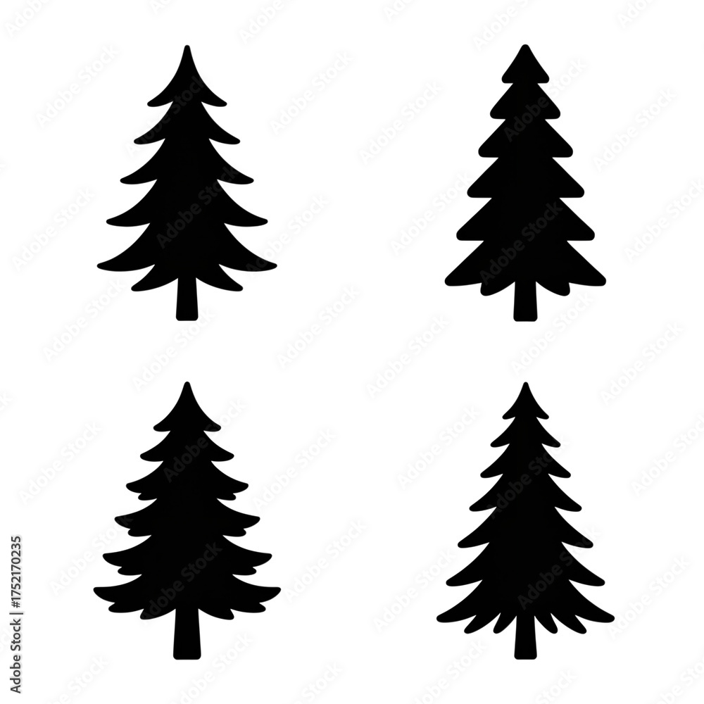 Obraz premium Festive Christmas trees pattern holiday cheer design