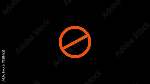 stop sign animation video. warning icon,  hazard icon, read icon 