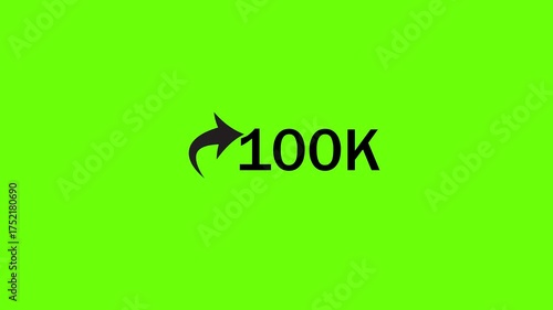 100k shear countdown animation video.
